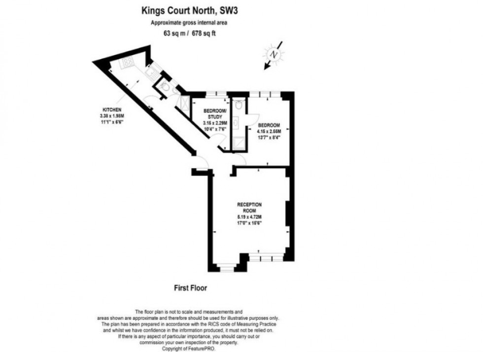 Floorplan for Kings Road, Chelsea, London