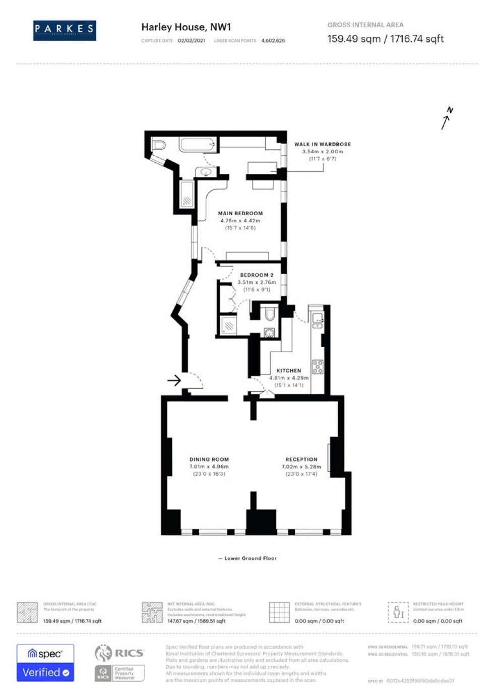 Floorplan for Marylebone, London