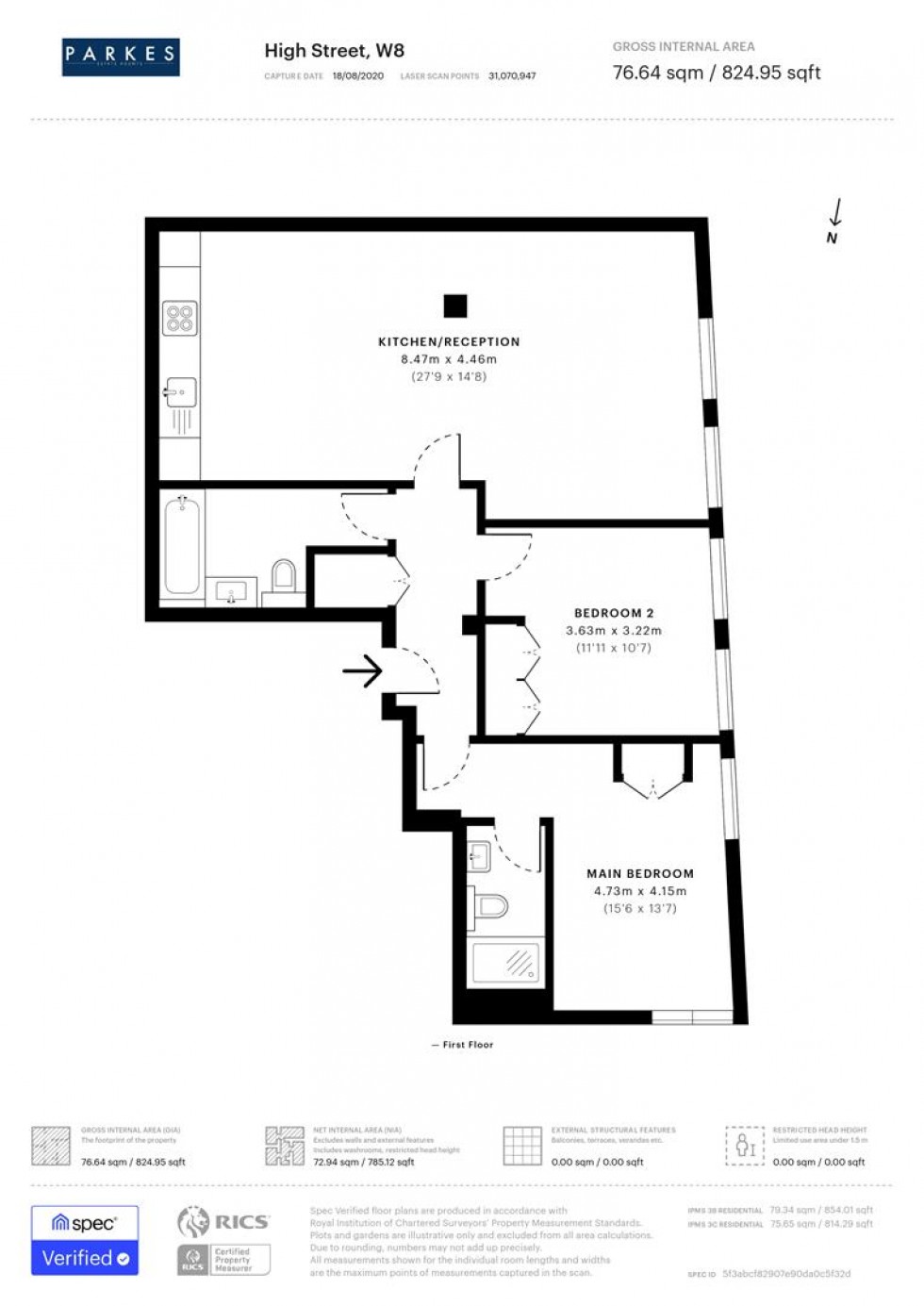 Floorplan for Kensington, London