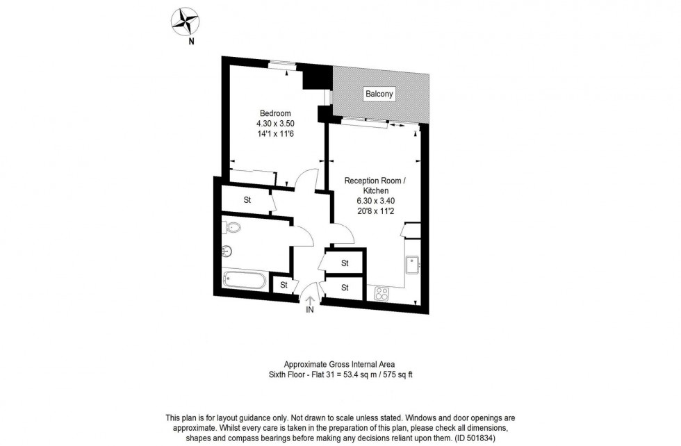 Floorplan for Hebden Place, Nine Elms, London