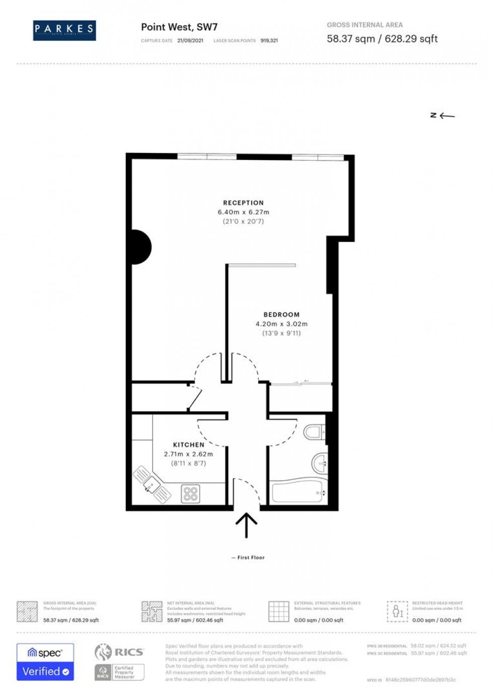 Floorplan for Kensington, London