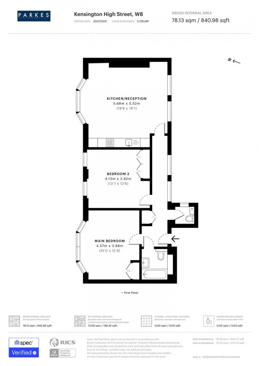 Floorplan for Kensington, London