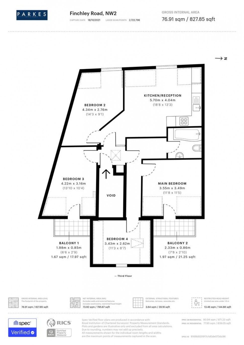 Floorplan for Finchley Road, London