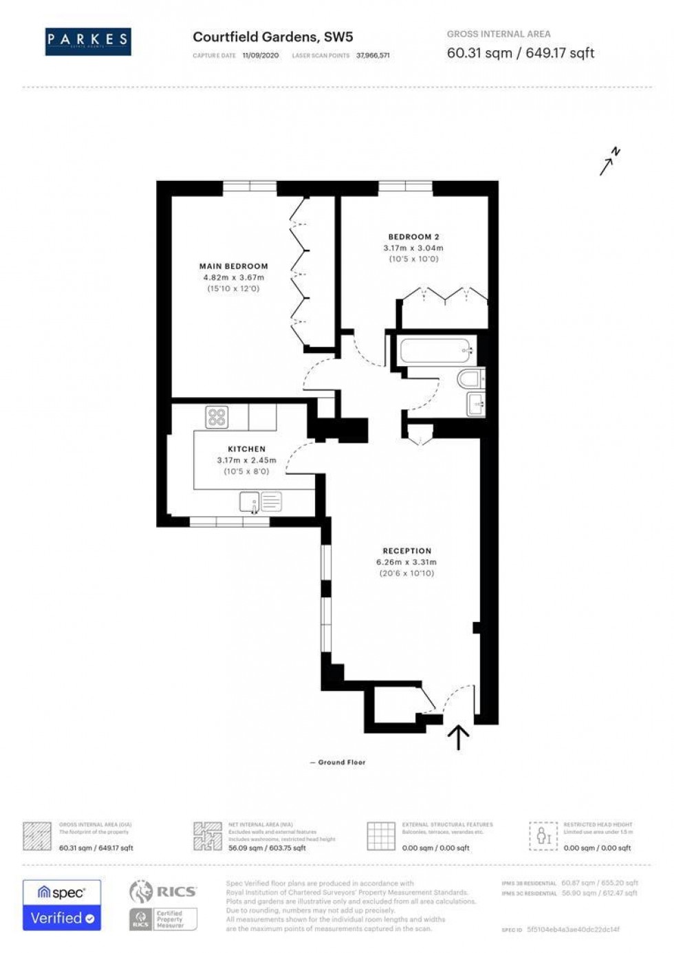 Floorplan for Kensington, London