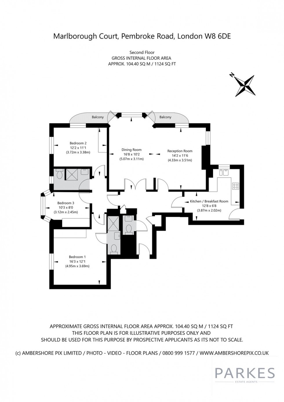 Floorplan for Pembroke Road, London