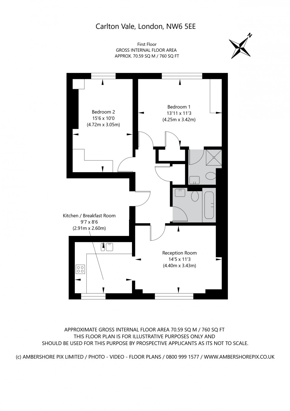 Floorplan for Maida Vale, London