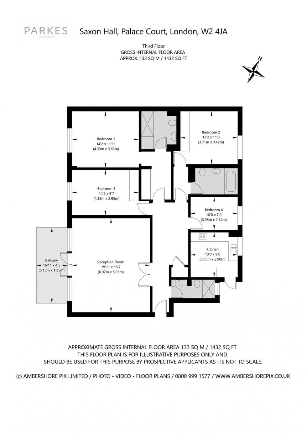 Floorplan for Palace Court, London