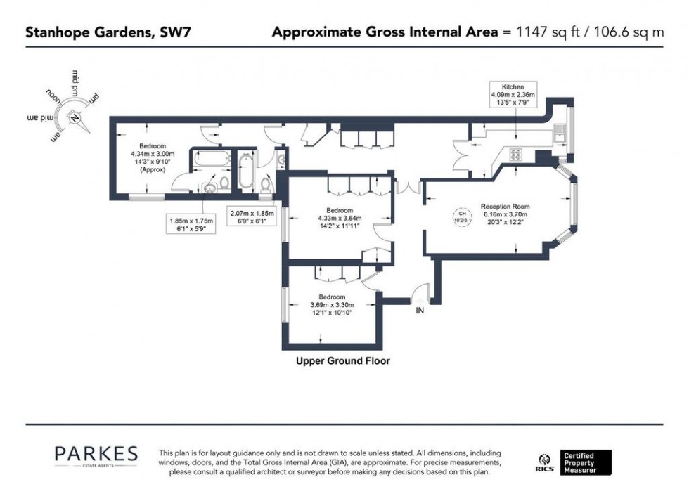 Floorplan for Stanhope Gardens, London