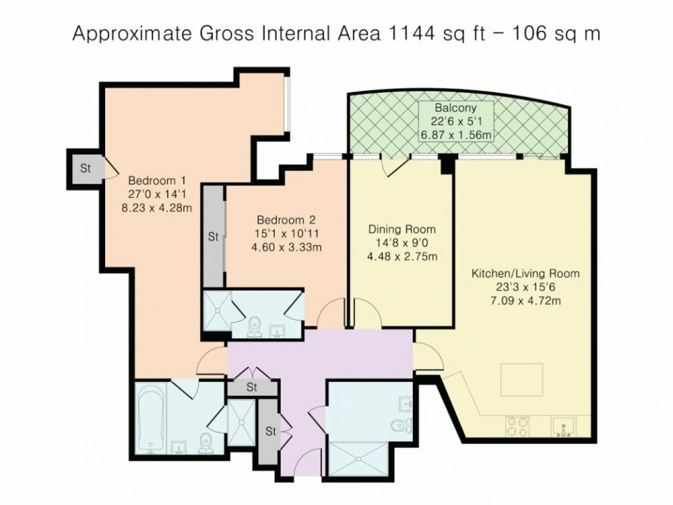 Floorplan for Gatliff Road, London