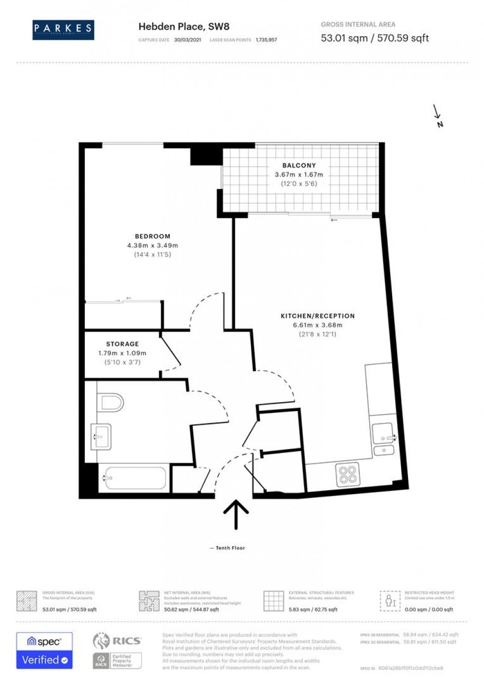 Floorplan for Hebden Place, London