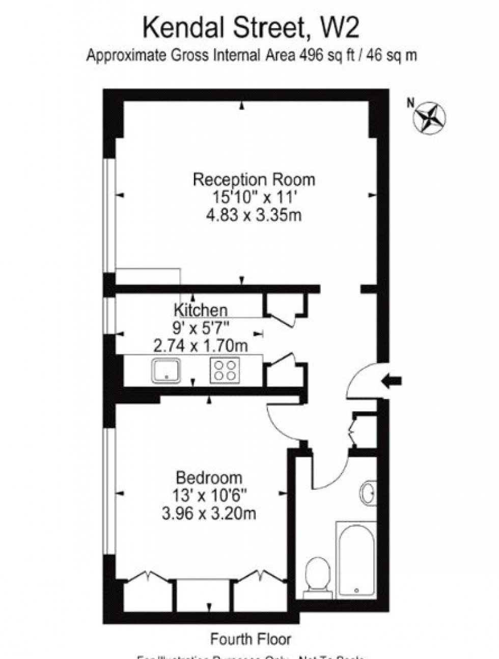 Floorplan for Kendal Street, London