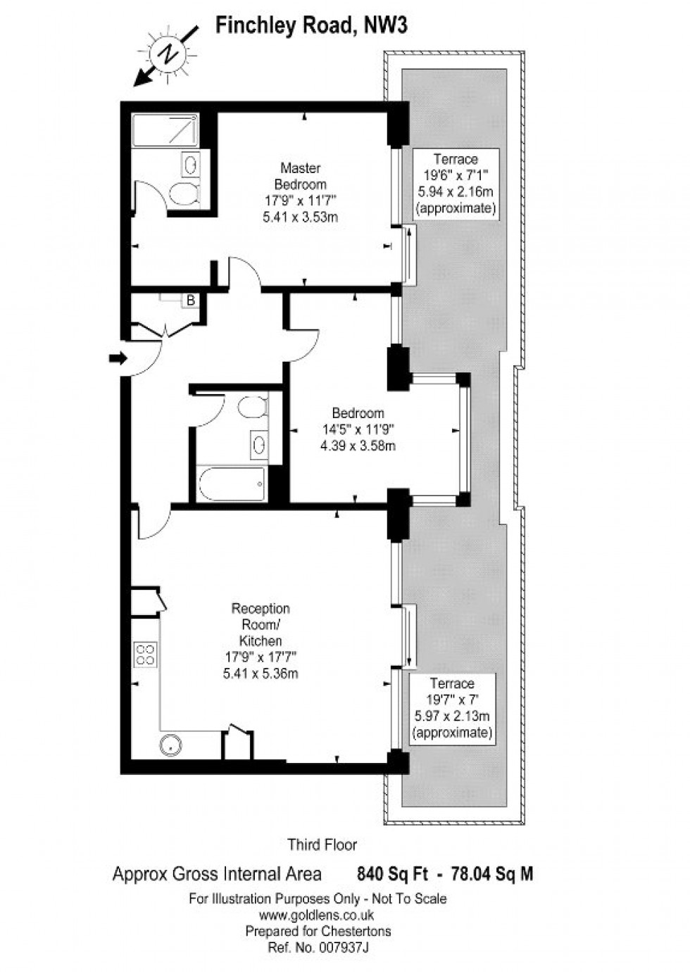 Floorplan for Finchley Road, London