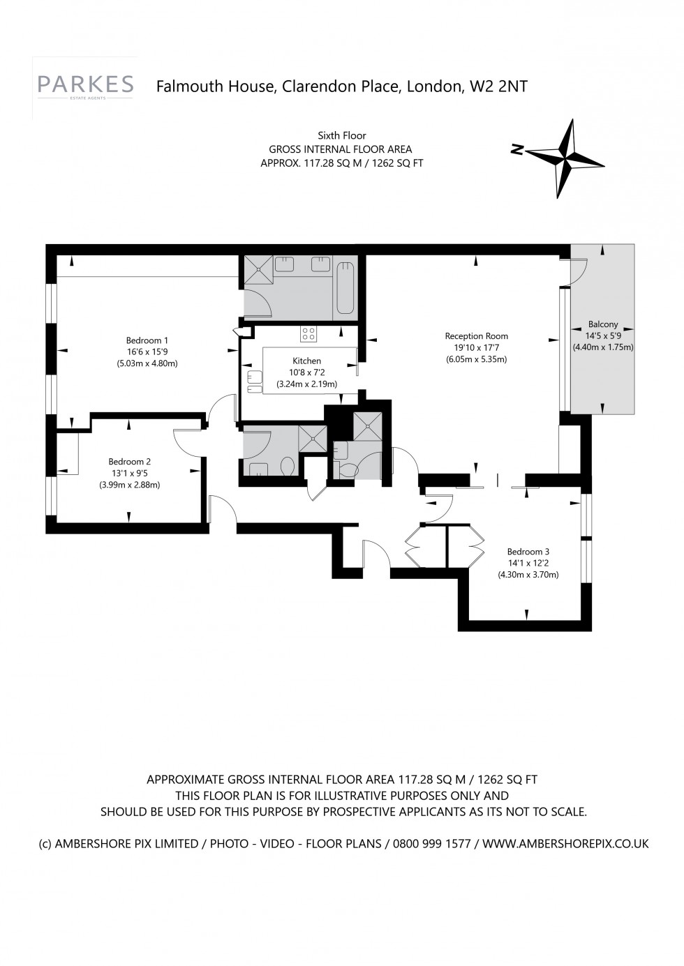 Floorplan for Clarendon Place, London