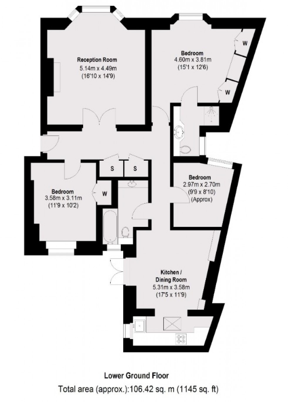 Floorplan for Kensington Church Street, London