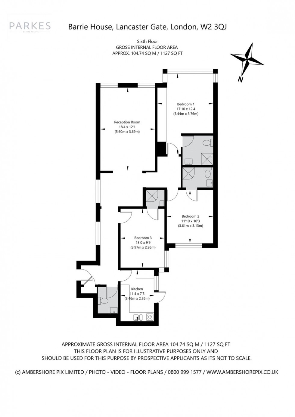 Floorplan for Lancaster Gate, London