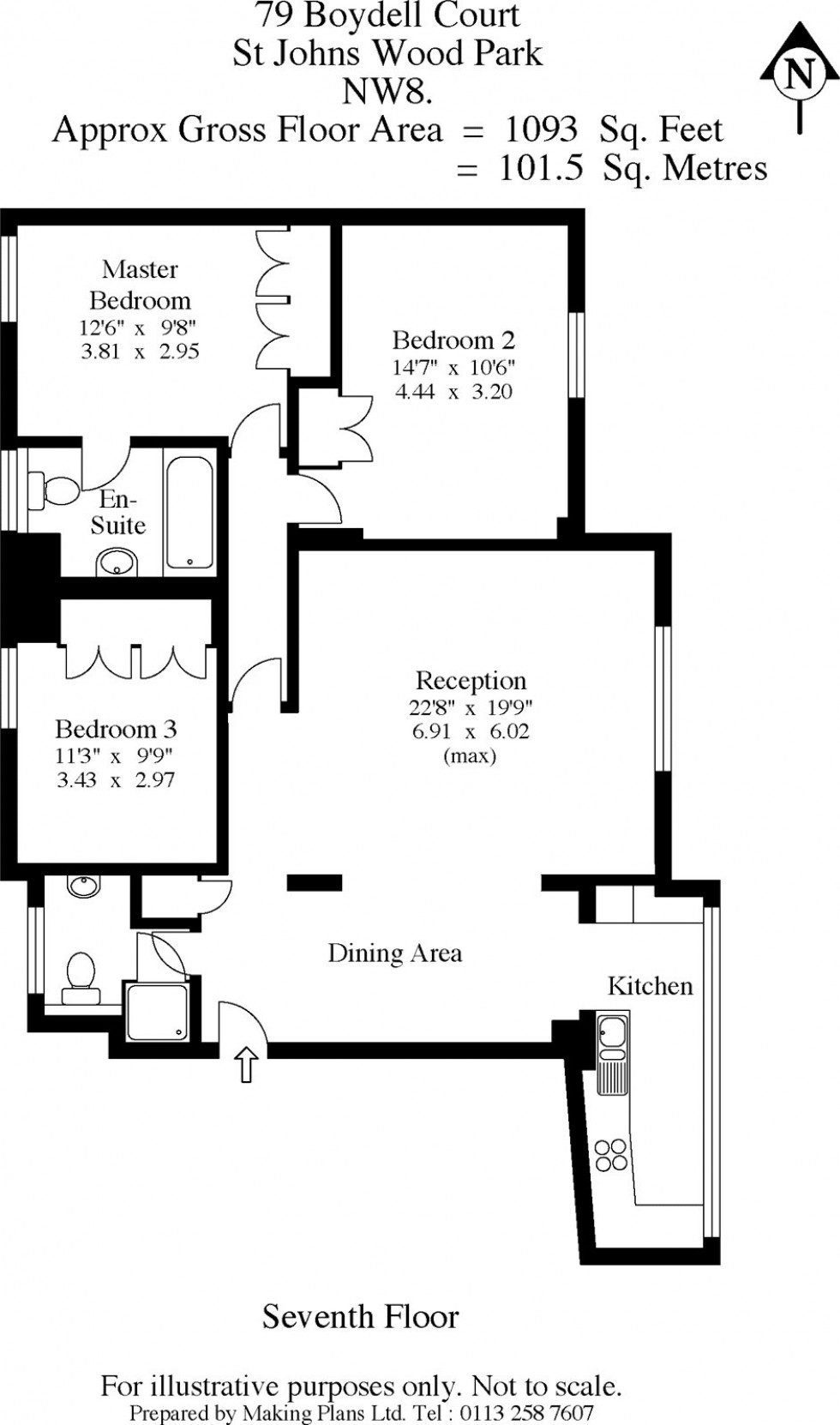 Floorplan for St. Johns Wood Park, London