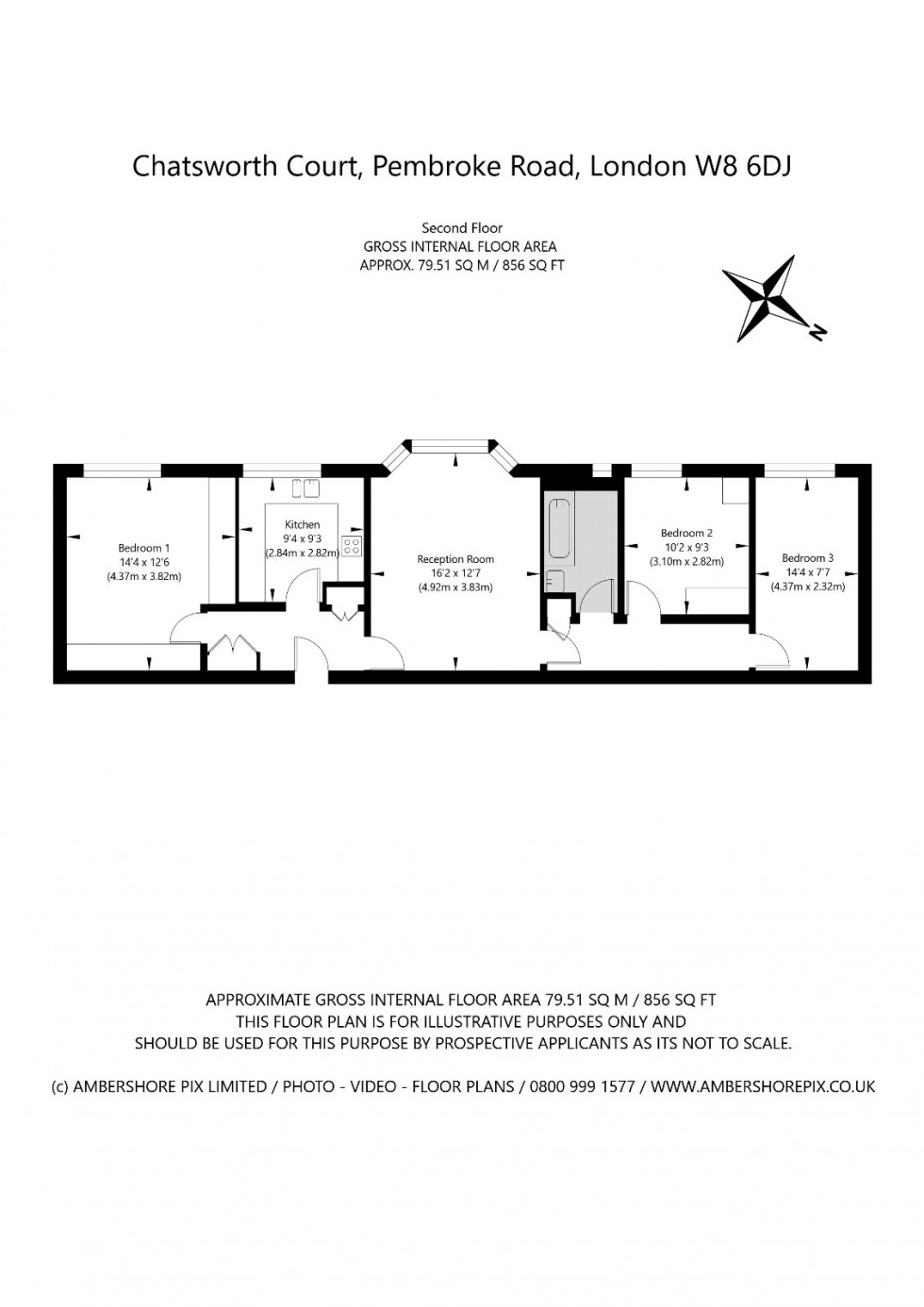 Floorplan for Pembroke Road, London